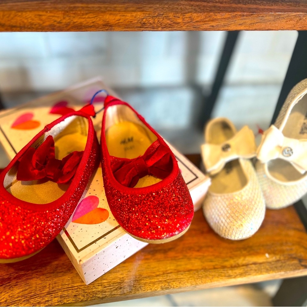 2 pair size 5 sparkle shoes